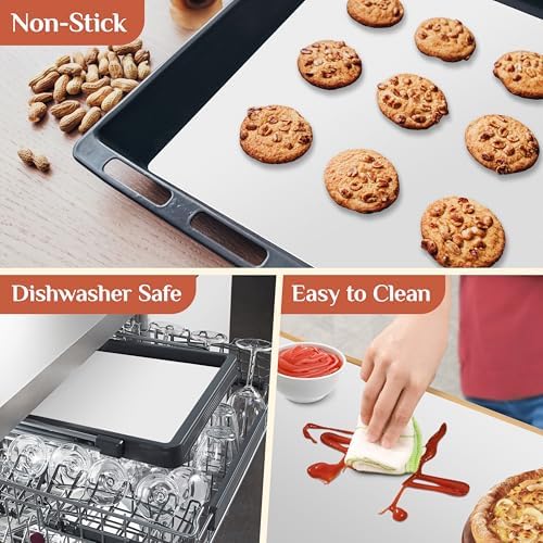 GTJ Silicone Baking Mat Roll, Reusable Baking Sheet Liners, 12 in x 10 ft | Free Cut to Size, Food-Grade, Non-Stick, Non-Slip, For Dough, Pastry, Air Fryer, Freeze Dryer, Oven Pan, Kitchen Counter - Image 4