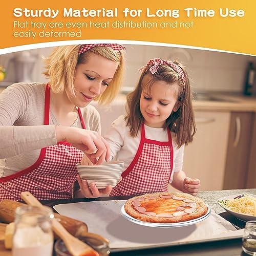 Bokon 12 Pcs 8 Inches Pizza Pans Bulk for Oven Non Stick Round Aluminum Pizza Plates Set for Pie Cake Tray Baking Restaurant Serving Home Kitchen Easy to Clean - Image 6