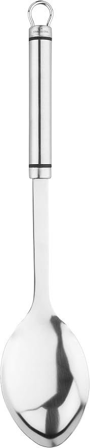 Tala Stainless Steel Serving Spoon, Essential for Serving Foods, Stirring sauces or Straining Vegetables. Dishwasher Safe, 33.5 x 7.0 x 1.5 cm by Tala