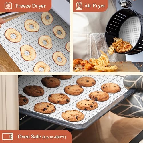 GTJ Silicone Baking Mat Roll, Reusable Baking Sheet Liners, 12 in x 10 ft | Free Cut to Size, Food-Grade, Non-Stick, Non-Slip, For Dough, Pastry, Air Fryer, Freeze Dryer, Oven Pan, Kitchen Counter - Image 3