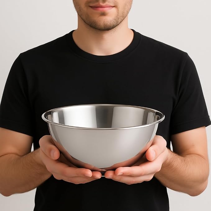 Stainless Steel Mixing Bowl for Commercial and Home Kitchen - Image 3