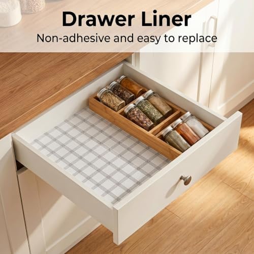 Coavas Shelf and Cabinet Liner, Easy Cut Protective, Stripe 17.5 in x 10 ft - Image 2