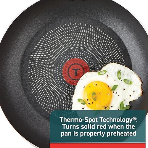 T-fal Initiatives Nonstick Cookware Set 6 Piece Oven Safe 350F Cookware, Pots and Pans, Oven, Broil, Dishwasher Safe Gray - Image 3
