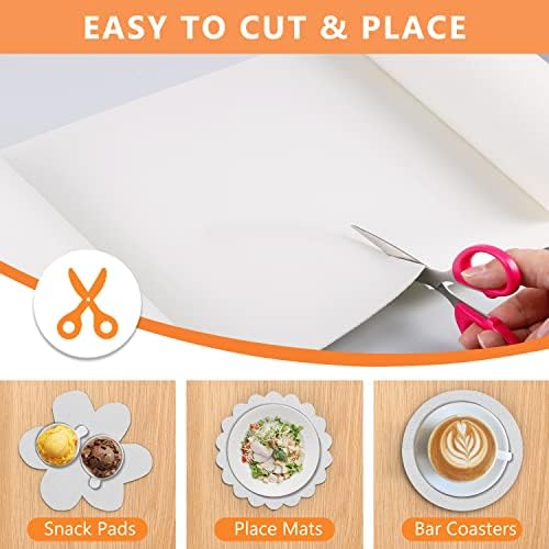 WochiTV Shelf Liner for Cabinets, Drawer Non Adhesive Non Slip Foam Mat for Kitchen, Pantry, Bathroom, Cupboard, Garage, Closet, Shelves, Drawer, Tool Box, White 11.8 x 59 inches - Image 4