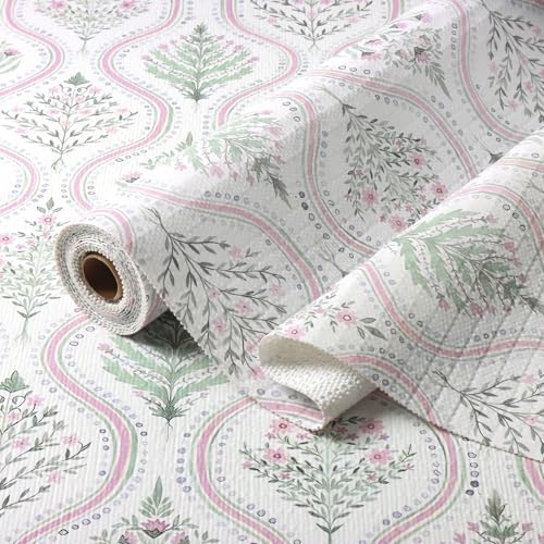 Quttisay Floral Shelf Liner Non Adhesive Drawer Cabinet Liner 12in x 10ft by Quttisay