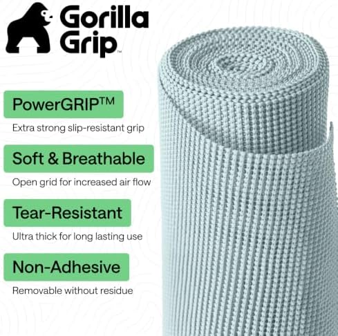 GORILLA GRIP powerGRIP Drawer Shelf and Cabinet Liner, 20" x20', Spa Blue - Image 2