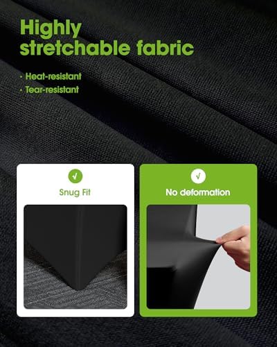Pureegg Spandex Tablecloth 6ft 10 Pack Black - Image 3