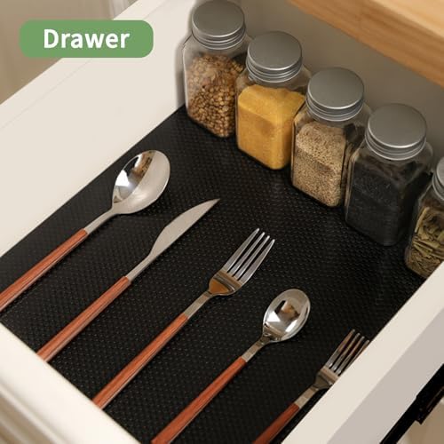 Shelf Liners 19 inch x 20 ft Shelf Liners for Kitchen cabinets nonstick Shelf Lining Drawer Mats EVA Protector for Cupboard (Black,19 inch x 20 ft) - Image 4