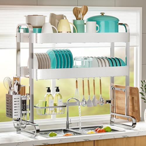 HOWDIA 3-Tier Over The Sink Dish Drying Rack, 304 Stainless Steel by HOWDIA