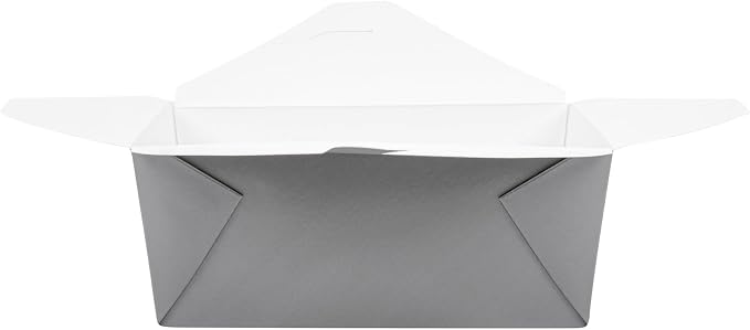 Restaurantware Bio Tek 98 Ounce Take Out Boxes 200 To Go Lunch Boxes - Tab-Lock Closure Heat-Tolerant Gray Paper Disposable Lunch Boxes Greaseproof For Hot And Cold Foods - Image 20