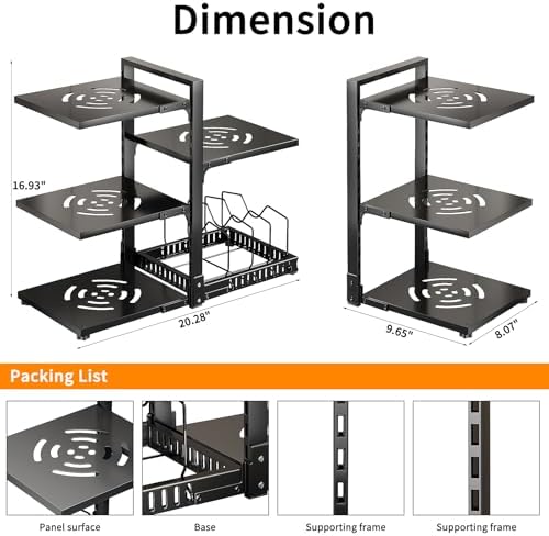 PureBox 5 Tier Pot Rack Pans Organizer Adjustable 8 Pots Kitchen Storage - Image 6