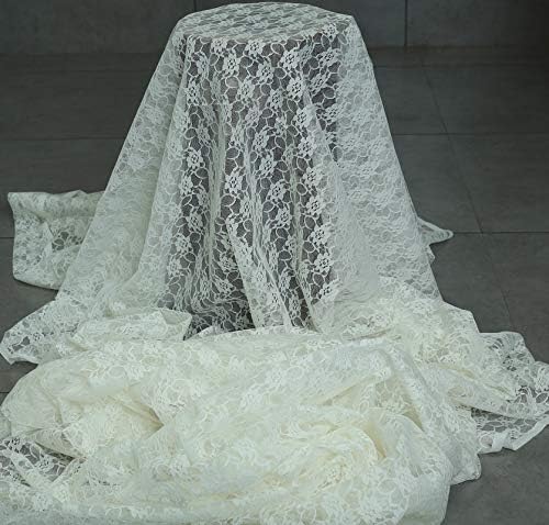 VDS Pack of 20 Floral Lace Table Runners Centerpiece Cloth Linen for Wedding Bithday Graduation Engagement Ceremony Events Party Banquets Table Decoration (12x108 inch) (Ivory) - Image 4