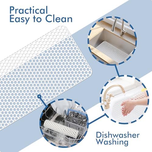 Bestjing Silicone Sink Protectors for Kitchen Sink-28.3"x15.7", White - Image 5