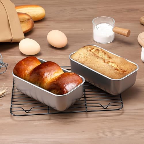 LIANYU 12 Pack Mini Loaf Pans for Baking, Stainless Steel Small Bread Pan | 6.3 x 3.5 Inch Loaf Pan for Homemade Meatloaf, Tin Loaf Baking Pan Perfect for Banana Sourdough Sandwich, Dishwasher Safe - Image 3