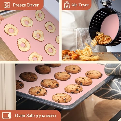 GTJ Silicone Baking Mat Roll, Reusable Baking Sheet Liners, 16 in x 6 ft | Free Cut to Size, Food-Grade, Non-Stick, Non-Slip, For Dough, Pastry, Air Fryer, Freeze Dryer, Oven Pan, Kitchen Counter - Image 3