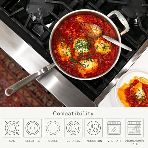 Made In Cookware - 3.5 Quart Stainless Steel Saute Pan - 5 Ply Stainless Clad - Professional Cookware - Induction Compatible - Crafted in Italy - Image 4