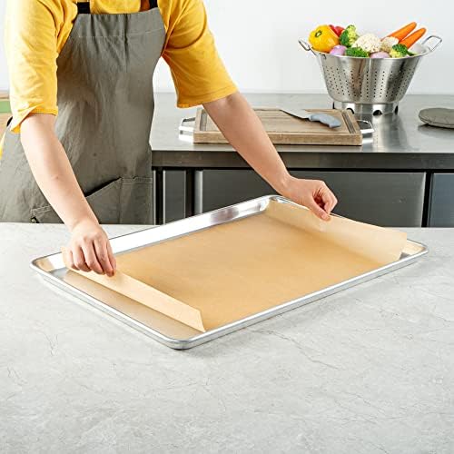 Restaurantware-Pastry Tek 16 x 24 Inch Parchment Paper Sheets, 200 Greaseproof Baking Sheets For Oven - Pre-Cut, Double-Sided Silicone Coating, Unbleached Paper Nonstick Baking Sheet, Full-Size - Image 5
