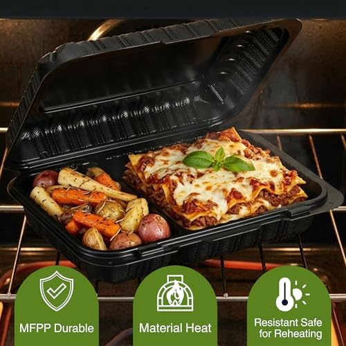 Front Lock MFPP Hinged Food Containers, Disposable Takeout Boxes - Image 5
