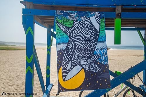 PackTowl Personal Ultralight Microfiber Camping and Travel Towel, Orca Print, Body - Image 4
