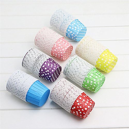 500-Pack Random Colorful Baking Cup, Dots/Stripes, Standard - Image 4