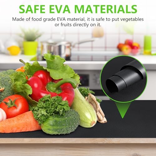 Shelf Liner Non Adhensive Drawer Cabinet Mat Black 17.5"× 236.2" Pack of 2 - Image 5