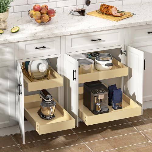 WelFurGeer Soft Close Pull Out Cabinet Organizer, 29" W x 22" D Pull Out Drawer for Cabinets, Cabinet Roll Out Drawers, Slide Out Drawers, Durable Pullout Drawer for Home & Kitchen Organization - Image 2
