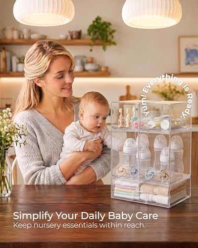 Stackable Storage Drawer Organizers Set of 5 for Bathroom Organizer Storage - Image 5