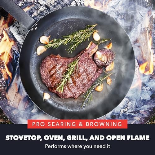 GreenPan x Bobby Flay 12" Pre-Seasoned Carbon Steel Frying Pan Skillet - Image 4