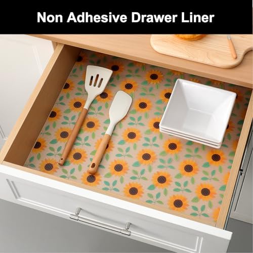 Cooyes Shelf Liner – Premium Non-Adhesive Cabinet & Drawer Liner for Kitchen – Waterproof Shelf Paper with Modern Pattern – Durable EVA Cabinet Mat – Easy to Cut （24" W x 120" L） - Image 3