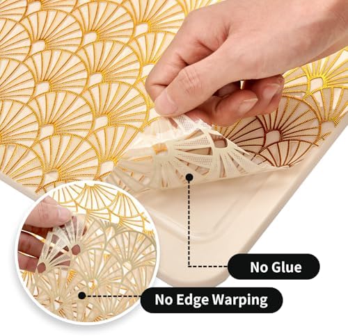 3D Drawer and Shelf Liner for Kitchen Cabinet: 12 in X 20 Ft Shelf Paper - Image 4