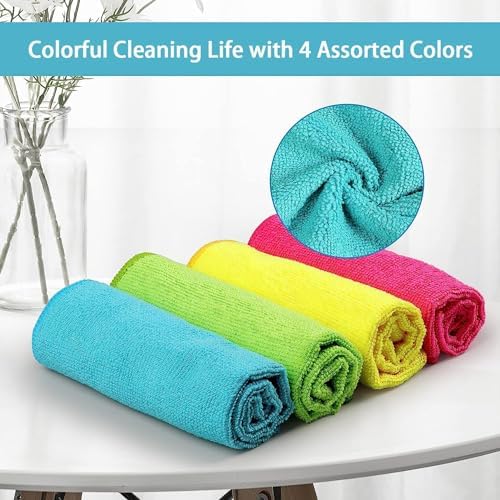 HOMEXCEL 400PK Microfiber Cleaning Cloth, Cleaning Rag for Home, 11.5x11.5 - Image 3