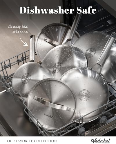 Stainless Steel Cookware Set, 8 Pcs Tir-Ply Pots and Pans Set, PFOA&PTFE Free, Dishwasher&Oven Safe, Kitchen Induction Compatible, ollas de acero inoxidable para cocinar - Image 5