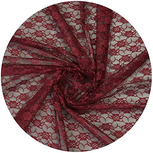 VDS Pack of 25 Floral Lace Table Runners Centerpiece Cloth Linen for Wedding Bithday Graduation Engagement Ceremony Events Party Banquets Table Decoration (12x108 inch) (Maroon) - Image 4