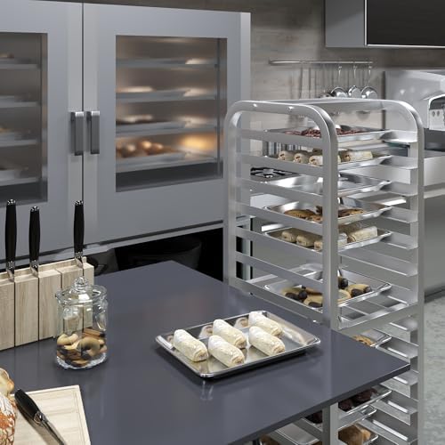 Pack of 12 | 10 in. x 13 in. Quarter Size Aluminum Bun. / Sheet Pan | Ideal for baking, roasting, cooling, prepping, or storing - a must-have in restaurants, bakeries, and busy kitchens. - Image 6