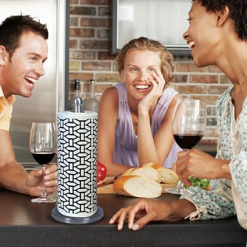 LOLA Swedish Dishcloths XL on a Roll, 30 Sheets, Geometric Pattern, Perforated 11" x 10" Sheets w/Hook, Reusable Absorbent Unpaper Towels Cellulose Sponge Cloth Biodegradable Made in Germany - Image 2
