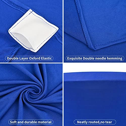 Pesonlook 6 Pack Royal Blue Cocktail Spandex Table Cover,32x43 Inch - Image 5