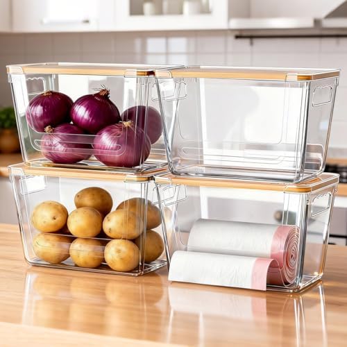 4 Pack Pantry Storage Containers for Onions, Potatoes and Trash Bags by Unknown