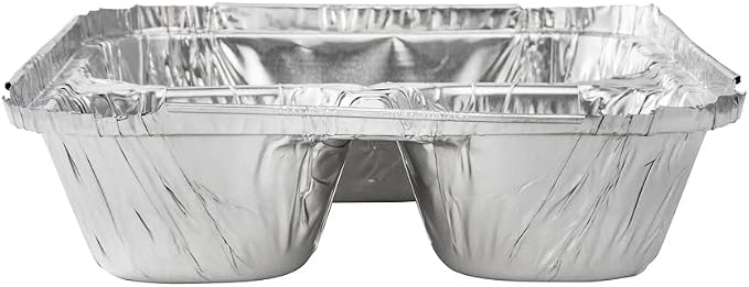 Restaurantware Foil Lux 23 Ounce Aluminum Food Containers 100 Rectangle Aluminum Pans - Lids Sold Separately 3 Compartments Silver Aluminum Foil Containers For Storing Baking And Meal Prep - Image 14