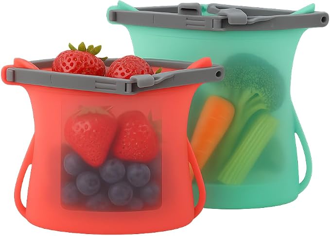 Gallon Reusable Silicone Food Storage Bags Leakproof Odorless Stand Up Roll-up Slicone Bags No Pop Open Easy Clean and Dry X-Large Food Bag For Freezer, Marinating Meats - Image 9