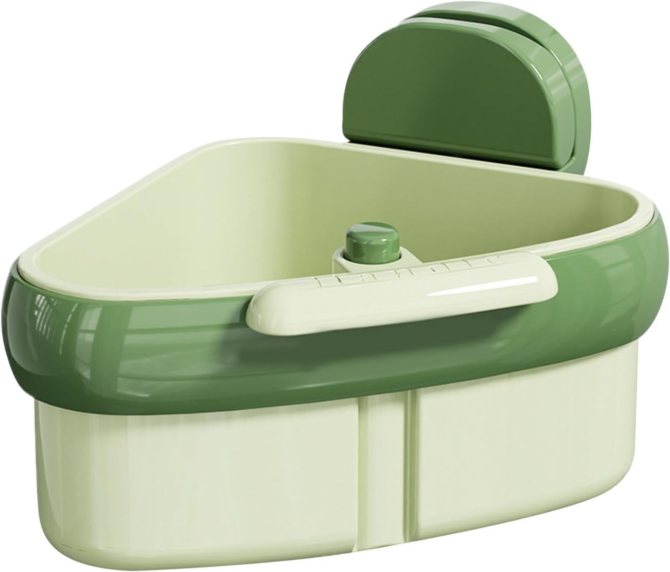 Kitchen Corner Sink Strainer with Suction Cup, Food Waste & Trash Basket, Triangle Drain Rack with Automatic Dumping, Perfect for Vegetables, Scraps & Easy Cleaning