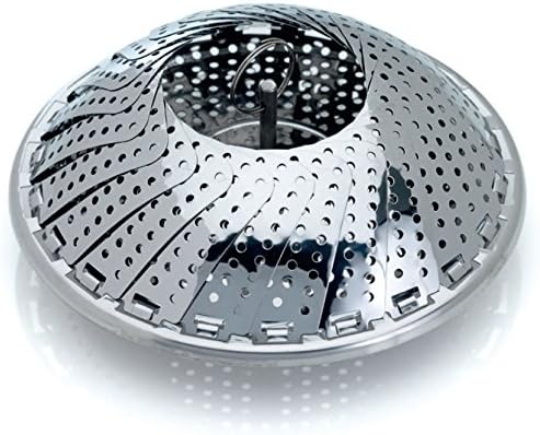 KitchenCraft Food Steamer Basket for Saucepans with Collapsible Design, Stainless Steel, Silver, 23 cm - Image 5