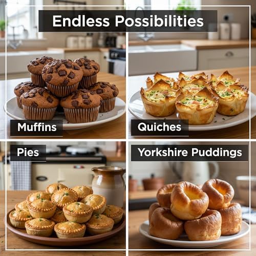 Wrenbury Muffin Pan 12 Cup Non-Stick – Deep Yorkshire Pudding Tin | PTFE & PFOA Free Carbon Steel, Warp Resistant Baking Tray for Evenly Baked Cupcakes - Image 6