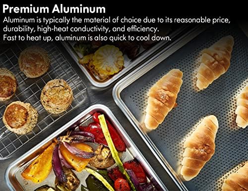 CURTA 12 Pack Aluminum Sheet Pan, NSF Listed Half Size 18 x 13 inch Commercial Bakery Cake Bun Pan, Baking Tray - Image 5
