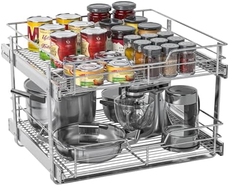 Pull Out Cabinet Organizer,22¼'' Slide Out Kitchen Organizers and Storage by ZOINLIY