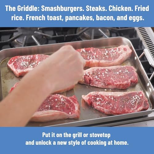 Misen Stainless Steel Roasting Pan with Handles - Versatile 5-Ply Design, Easy Grip Handles, Multi-Functional Cooking, Ideal for Baking, Searing, & Roasting, Superior Heat Conduction, Premium - 9" - Image 4