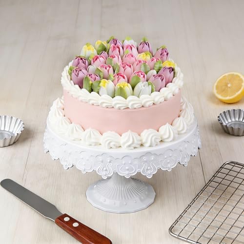 26-Piece Extra Large Russian Piping Nozzles Set Stainless Steel Rose Tulip Piping Tips, 8 Nozzles 2 Brushes 10 Piping Bags 1 Spatula 5 Scraper Cake Decorating Baking Tools (XXL, 22Piece) - Image 7