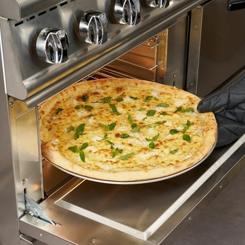 Restaurantware 20 Inch Aluminum Pizza Pan 12 Count Wide Rim Silver Pizza Pan, Heat Conductive Round Pizza Tray, Lightweight Corrosion-Resistant Serving Tray For Restaurant Or Home Use - Image 5