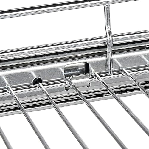 OCG Pull Out Cabinet Organizer (21" W x 21" D), Pull out Shelves 1 Tier, Cabinet Slide Out Shelves for Base Cabinet Organization in Kitchen Bathroom Pantry, Bottom Mount, Chrome Finish - Image 5