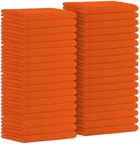 Avalon Towels Microfiber Cleaning Cloths (Value Pack of 36) - Size 16 x 16 Inches, Highly Absorbent Cleaning Rags, Lint Free, Reusable and Washable, Microfiber Towels for Cars by AvalonTowels