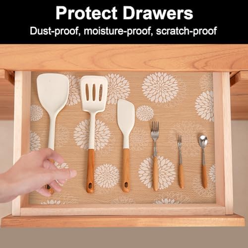 Cooyes Shelf Liners for Kitchen Cabinets Waterproof Kitchen Cupboard Mats - Image 2